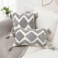 PLWORLD Boho White Moroccan Tufted Throw Pillow Cover 20x20 Inch Cream 1 PC