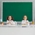 PerKoop Bulletin Board Borders 2 Rolls 131ft Dots White Background
