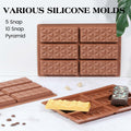 KASHME Chocolate Bar Mold Silicone Deep Large 1 Inch Brown 1 Pc