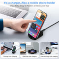 Sicodo Wireless Charger Stand 15W for Samsung S25 Ultra S24+ S23FE S22 S21 Black
