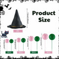 Geelin 41 Pcs Halloween Witch Cake Topper Pink Green Silver Black Balloons