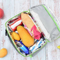 Amersun Insulated Lunch Box with 2 Pockets Padded Liner Dark Gray 4 Compartments