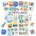 BIGZORO 50PCS Waterproof Swimming Stickers Decals Vinyl for Laptop Water Bottles