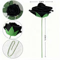Yaqulen 60Pcs Artificial Foam Rose Flowers with Stems Red for Decorations
