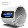 ecjtu 350FT Cat6 Ethernet Cable UTP PoE 24AWG CCA White with 25 Cable Ties