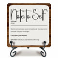 Ketsord 5x5 Black Gossip Wood Plaque Note To Self Inspirational Quote