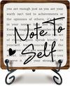 Ketsord 5x5 Black Gossip Wood Plaque Note To Self Inspirational Quote