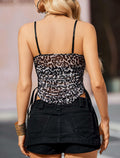 Avidlove Women Mesh Camisole Sheer Leopard Print Tank Top Size M