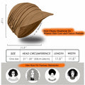 Wimnkuv Soft Bamboo Baseball Cap Women Chemo Hat Wine Red+Khaki One Size