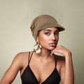 Wimnkuv Soft Bamboo Baseball Cap Women Chemo Hat Wine Red+Khaki One Size