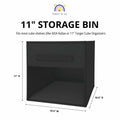 Frankie & Ivy 11 Inch Clear Front Storage Bins Gray 6 Pack Fabric