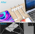 INCHOR Cord Organizer White Silicone 3-Pack Cable Clips (7,5,3 Slots)