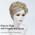 Getshow Mono Top Synthetic Lace Front Wig Layered Hair Light Mixed Blonde