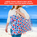 SHYLERO Waterproof Beach Tote Bag with Airtight Pouch & Key Holder L22xH15xW6
