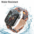 MAIRUI Resin Watch Band Compatible Apple Watch 38-41mm Series 1-9 Amber