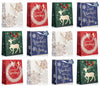 Fifth Ave Kraft Christmas Bags Large 12x10x5 Joy Pack of 12 Holiday Gift