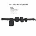 ROCOTACTICAL 5-in-1 Police Duty Web Belt Kit Black Medium 32-38"