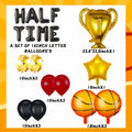 JeVenis Half Time Birthday Boy Basketball Balloons 1/2 Way to One