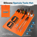Glesalw Silicone Griddle Tool Mat & Meat Shredder Claws BBQ Set Orange