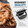 Glesalw Silicone Griddle Tool Mat & Meat Shredder Claws BBQ Set Orange