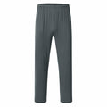 MoFiz Men’s Pajama Set V-Neck Short Sleeve Sleepwear Striped Grey Blue Size M