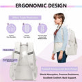 GLORIEROO Kids Backpack Girls 15.6" Laptop Compartment Beige White