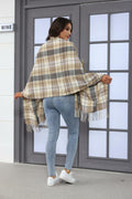 HUSG20 Plaid Scarf Women Gray Square Lattice Winter Fall Spring Accessory