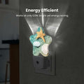 Caifujiqi Night Light Plug-in Dusk to Dawn Sensor White LED Energy Efficient