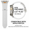 Jopinl Clear Silicone Watch Band for Apple Watch Ultra 49mm Transparent