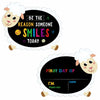 GROWTHMAGIC First Day of School Sign Sheep Shape Chalkboard 14x11 PVC