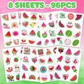 MeoIsDaBest Melon Pre-Cut Temporary Tattoos 96PCS Watermelon Green