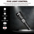 Wboxlizy Rechargeable Tactical Flashlight Waterproof Super Bright Black
