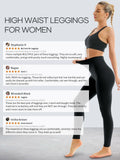 Laite Hebe 4 Pack High Waisted Yoga Leggings Soft Tummy Control Size L-XL