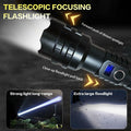 Wboxlizy Rechargeable Tactical Flashlight Waterproof Super Bright Black