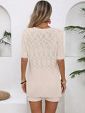 OUKODS Womens 2 Piece Summer Short Sleeve Top & Shorts Set Apricot Size S