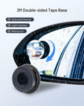WildAuto Blind Spot Mirrors 2 Pack Round Frameless HD Glass Black 2"