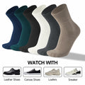 HENNY RUE Men's Cotton Crew & Mid-Crew Socks Casual Mixed Color Size 6-10