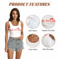 WELLATENT Cowboy Tank Shirt Western Cowgirl Crop Top White Size S