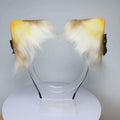 Ekwikzz Cat Ears Headband Clips Cosplay Accessories Punk Gothic Bow Gem