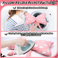 Weysat Pink Halloween Ghost Bow Pillow 13x24 Inch Large Cotton Cushion