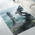 Large Area Rug Carpet Washable 5'x6' Indoor Polar Bear Home Decor