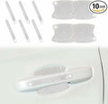 KEVWR 10pcs Bling Rhinestone Car Door Handle Stickers Protective Film Colorful