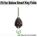 TAPAYICA Toyota Key Fob Cover 4 Buttons White-Gold TPU Shell with Keychain