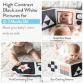 Spiggly High Contrast Baby Toys & Books Black White 0-6 Months Infant