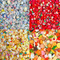 COOSLIM 10pcs Resin Slime Charms Mixed Candy Sweets Flatback Beads Set
