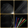 XLSFPY 100 Clear Treat Bags 2x10in with 4in Twist Ties 1.4 mil Thick