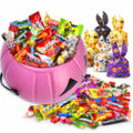 DQFAQYY Pink Pumpkin Bucket 7" Halloween Plastic Candy Bowl 7x7x5.5in