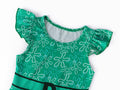 Akokvlar Girls Halloween Disgust Cartoon Dress Green Size 8-9 Years
