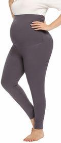 TOUCH LOOM Maternity Leggings High Waist Full Length Pants 2Gray Size XXL