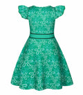 Akokvlar Girls Halloween Disgust Cartoon Dress Green Size 8-9 Years